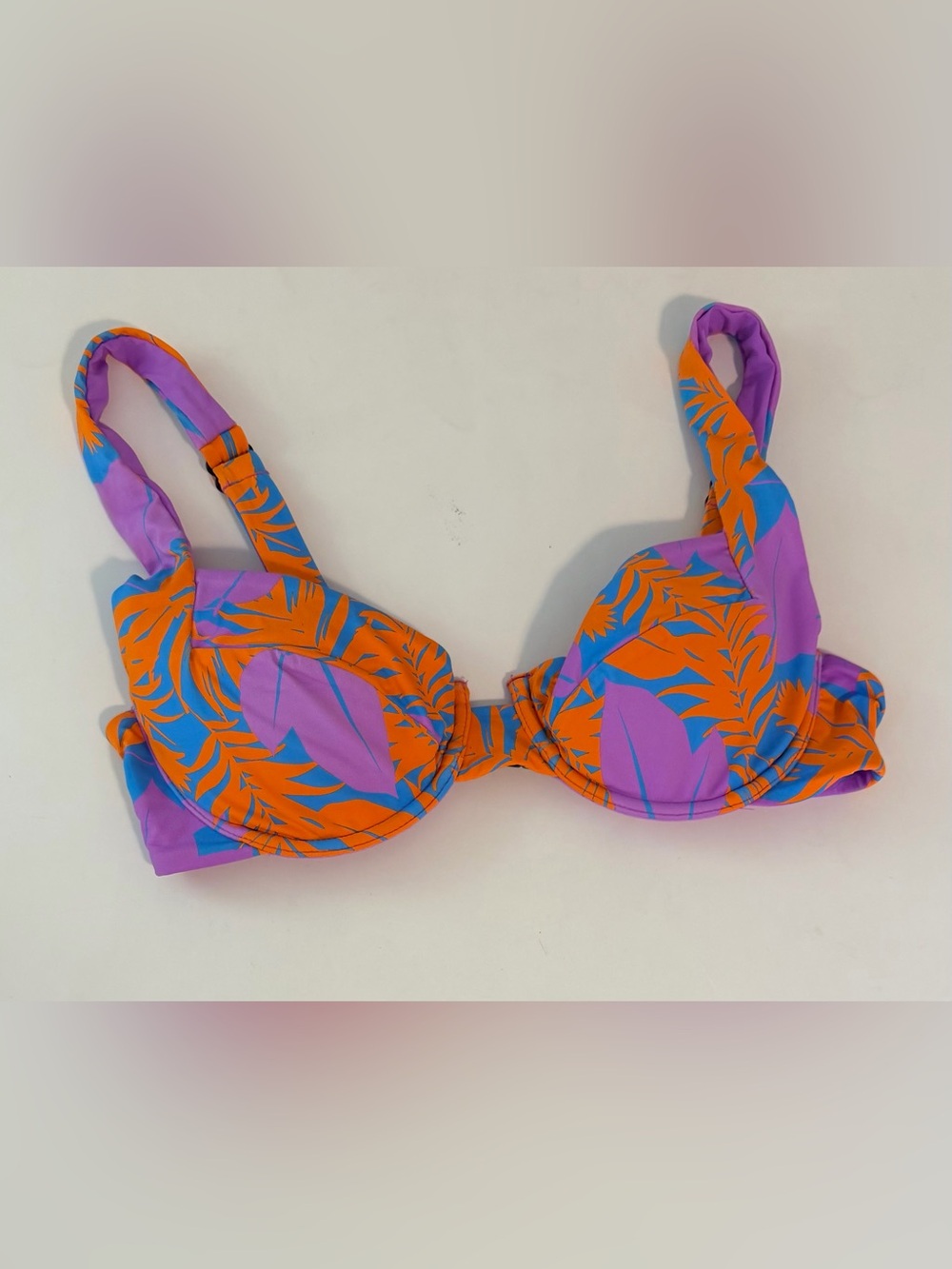 VETCHY Laguna Tropical Leaf Underwire Bikini Top